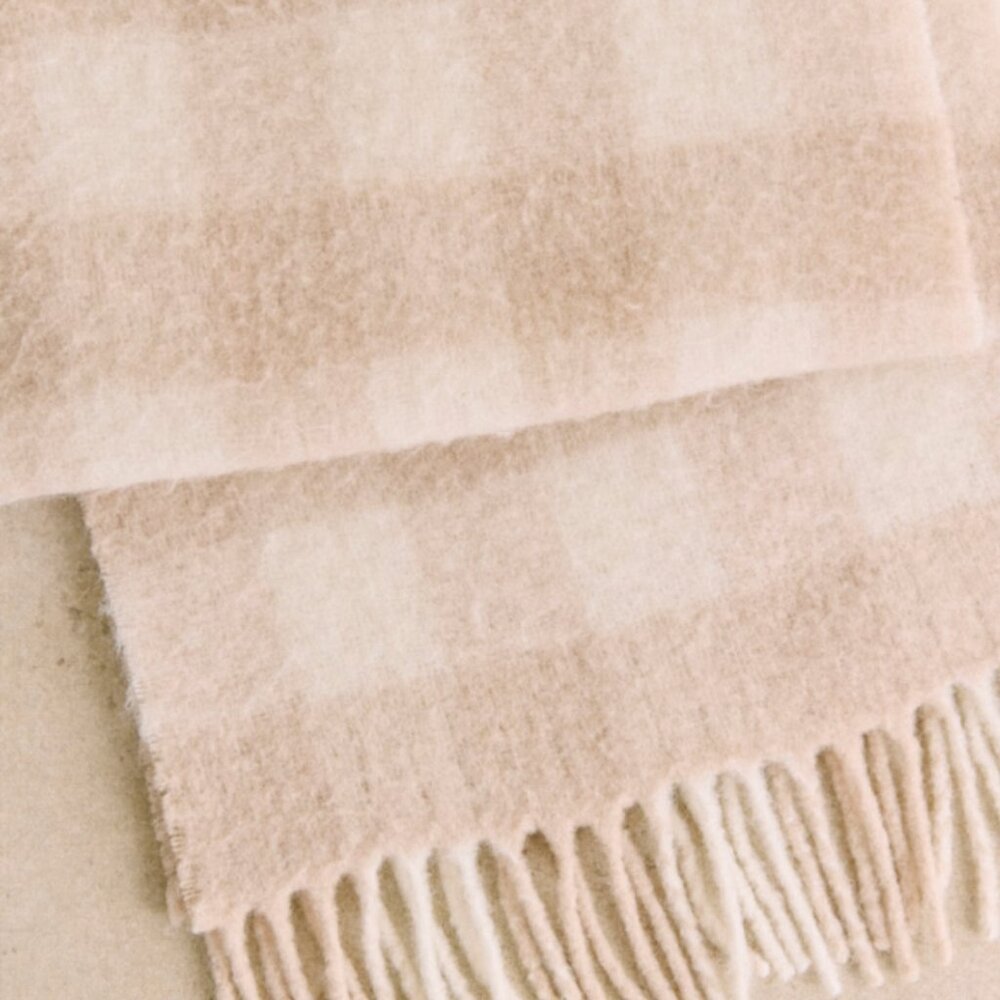Sézane NWT Louise Scarf in Mottled Ecru/Beige